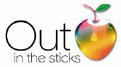 Out in the Sticks logo with rainbow apple